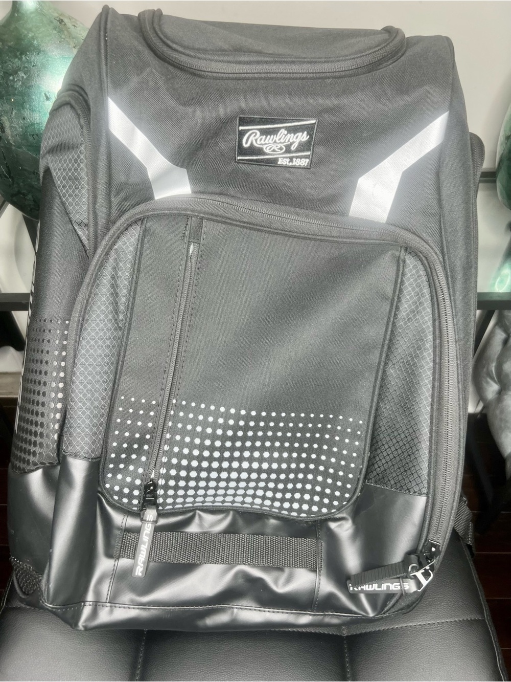 Rawlings Black Backpack with Reflective Accents